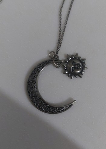 Gri Zincir Detaylı Midi Kadın Kolyesi - Görsel 5