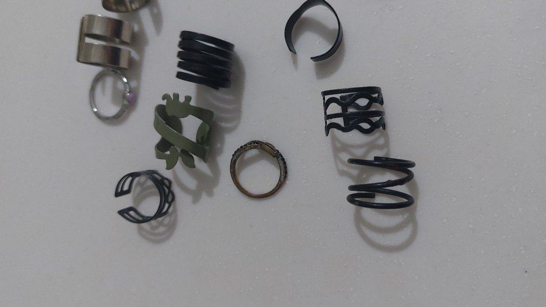 Siyah Grunge Punk metal Kadın Yüzükleri - Görsel 2