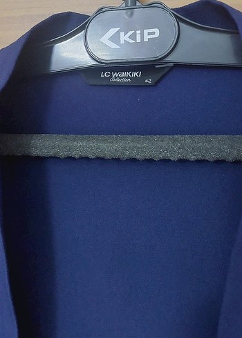 Uzun Lacivert Kadın Yelek - Görsel 4