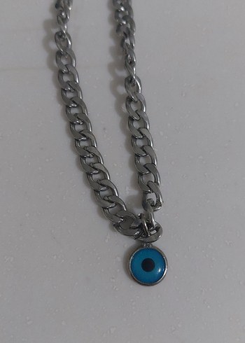 Gümüş Zincir Detaylı Kısa Kolye - Görsel 2