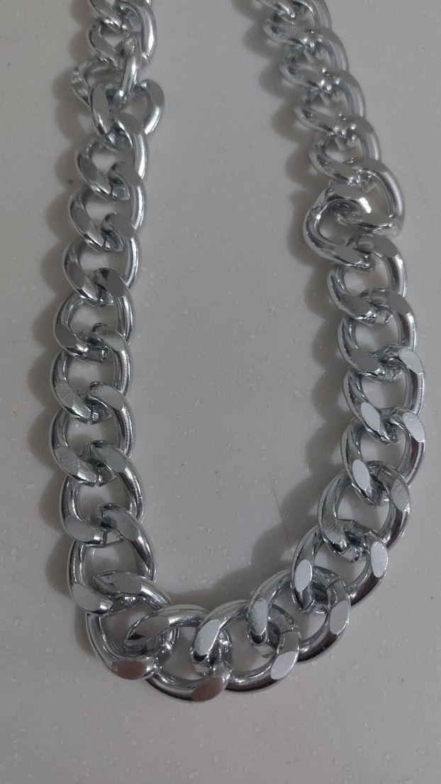 Gümüş Zincir Detaylı Kısa Kolye - Görsel 3