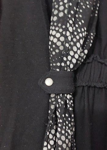 lcwSiyah fülarlı hırka fülar düğmeli çıkarılabilir - Görsel 4