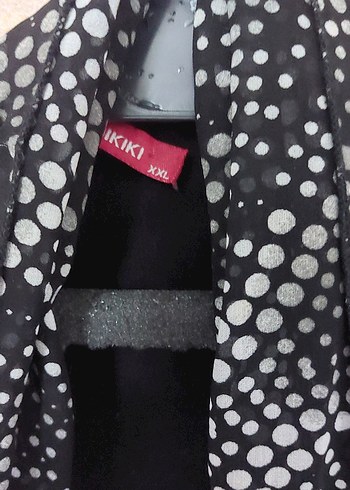 lcwSiyah fülarlı hırka fülar düğmeli çıkarılabilir - Görsel 5