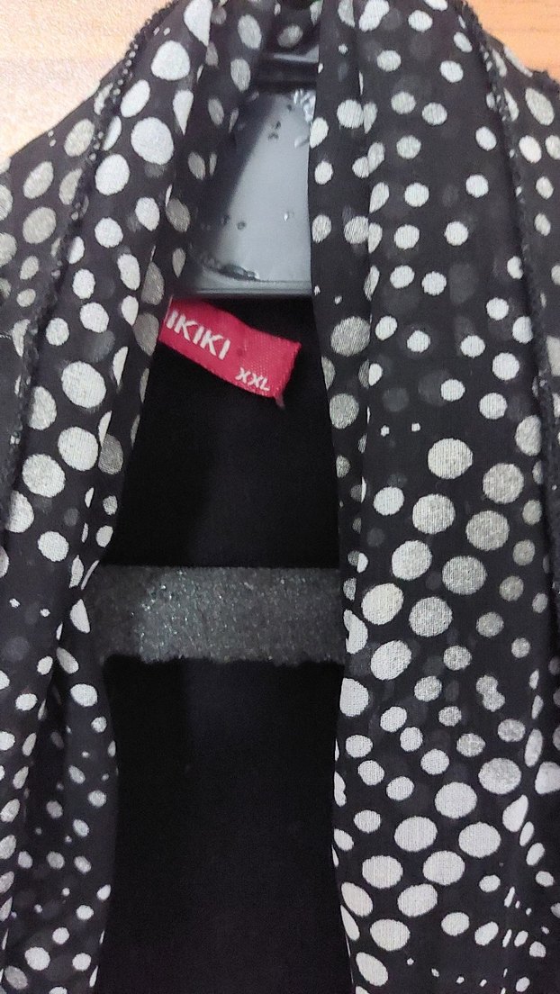 lcwSiyah fülarlı hırka fülar düğmeli çıkarılabilir - Görsel 5