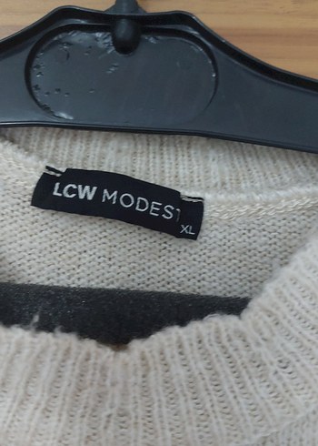 çiçekli kremKadın Triko Süveter xl - Görsel 5