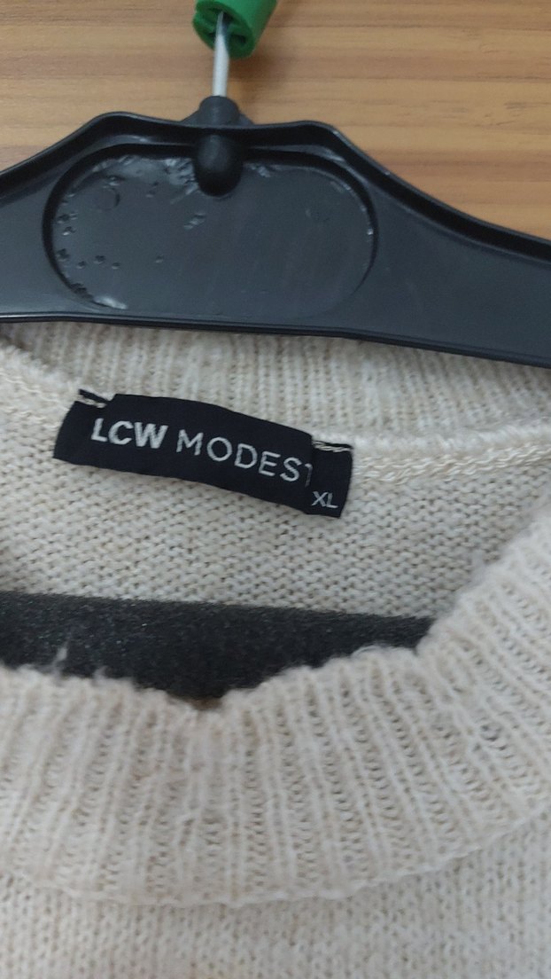 çiçekli kremKadın Triko Süveter xl - Görsel 5