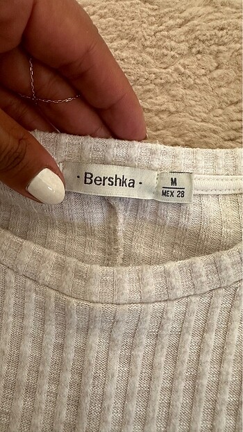 Bershka Triko fitilli midi boy elbise