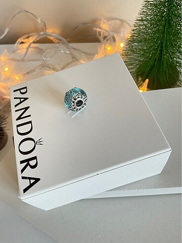 Pandora Buz Mavisi Kar Tanesi Murano Charm