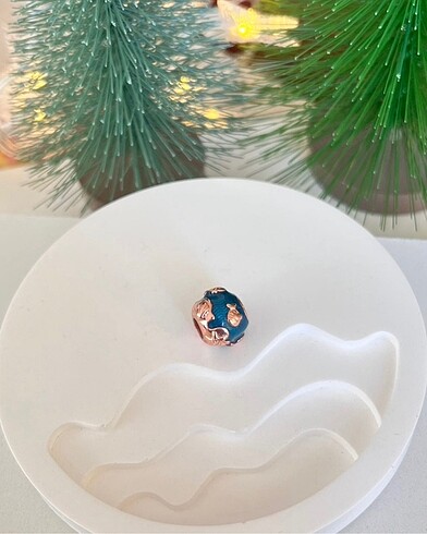 Beden mavi Renk Pandora Okyanus Dalgaları ve Balıklar Charm