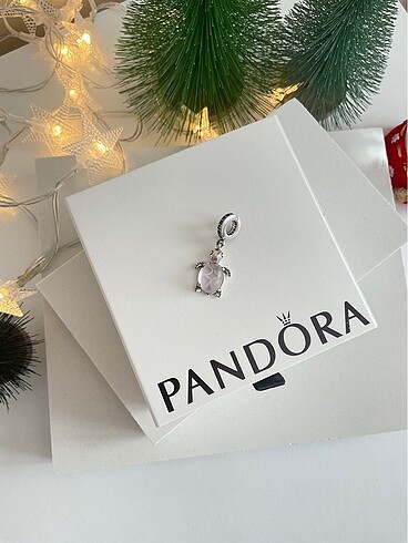 Beden pembe Renk Pandora Murano Camı Pembe Deniz Kaplumbağası Charm