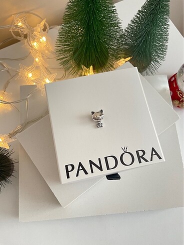 Pandora Pandora Kedi ve Fiyonk Charm