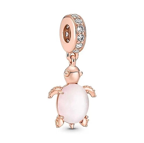 Pandora Pembe Murano Kaplumbağa Sallantılı Charm