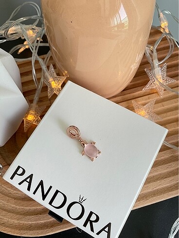 Beden Pandora Pembe Murano Kaplumbağa Sallantılı Charm