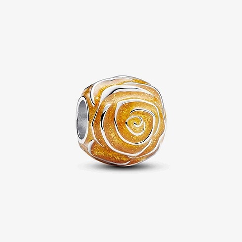Pandora Açan Sarı Gül Charm