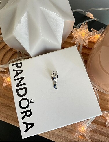 Beden mavi Renk Pandora Ay Sallantılı Klips Charm