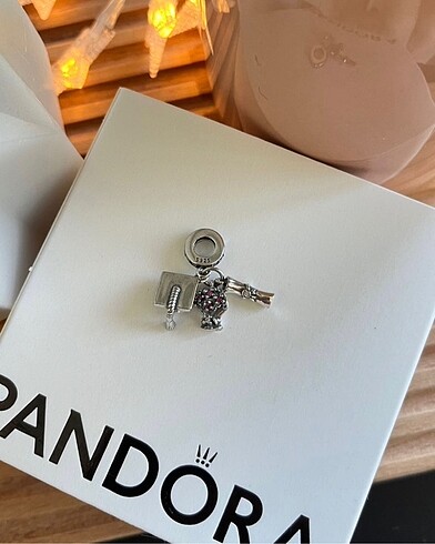 Beden beyaz Renk Pandora Üçlü Mezuniyet Charm