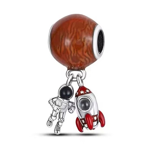 Pandora Astronot ve Roket Charm