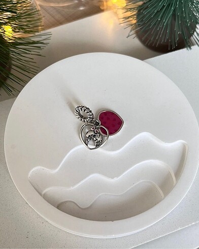 Beden pembe Renk Pandora İki Aşık Sevgili Charm