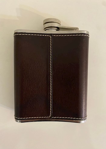 Kahverengi Deri Kaplamalı termos - Görsel 2