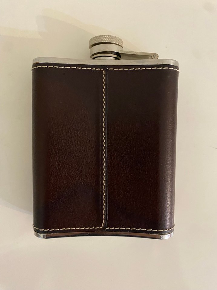 Kahverengi Deri Kaplamalı termos - Görsel 2