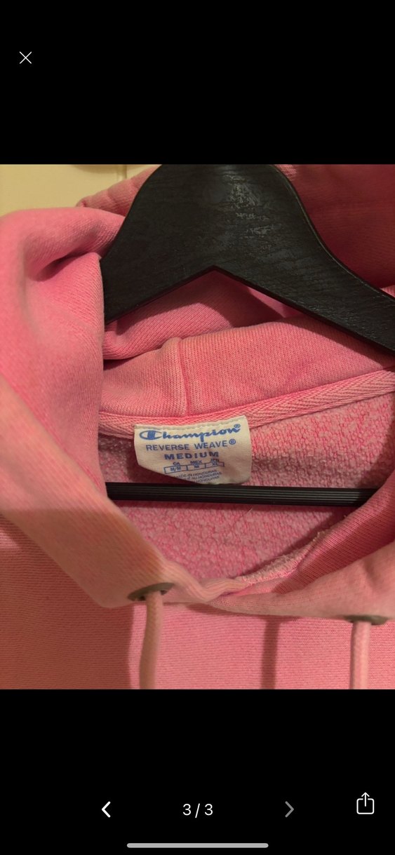 Champion Pembe Oversize Kapüşonlu Sweatshirt - Görsel 2