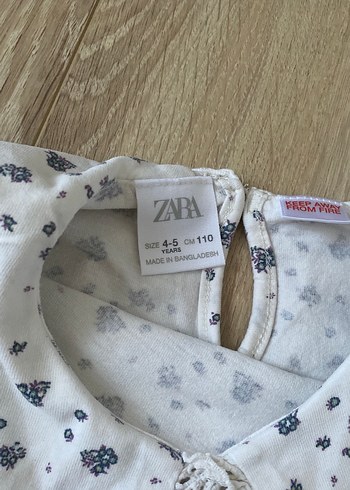 Kız Çocuk Beyaz Pamuklu Uzun Kollu Bluz - Görsel 3