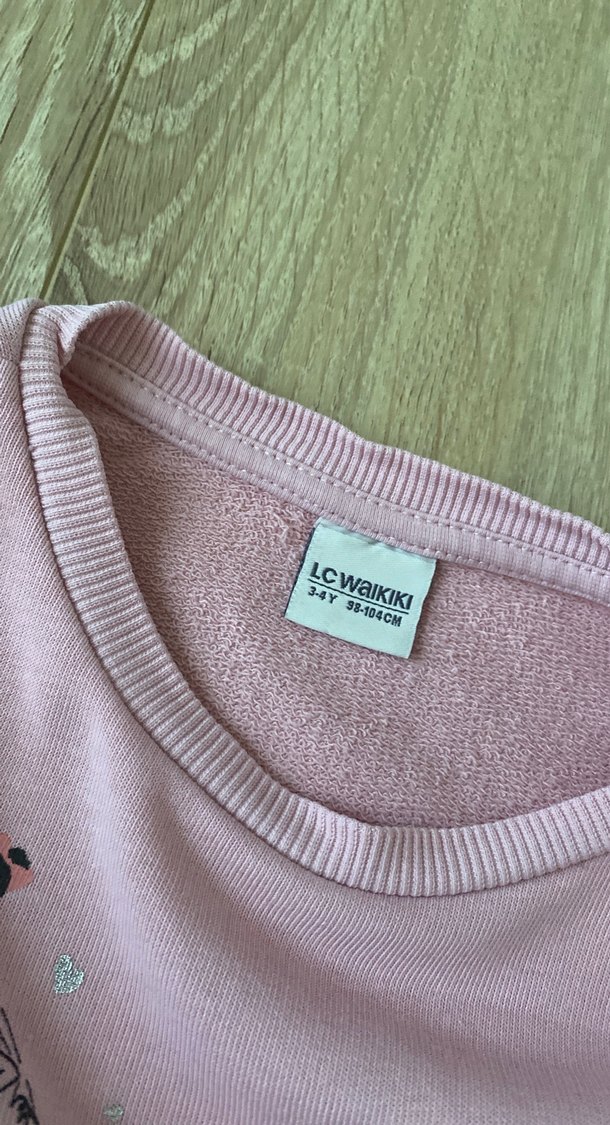 Pembe Nakışlı Kız Çocuk Elbisesi - Görsel 2