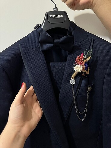 Takım elbise damatlık lacivert - Görsel 4