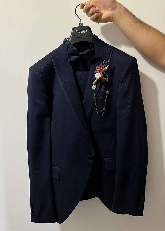 Takım elbise damatlık lacivert - Görsel 3