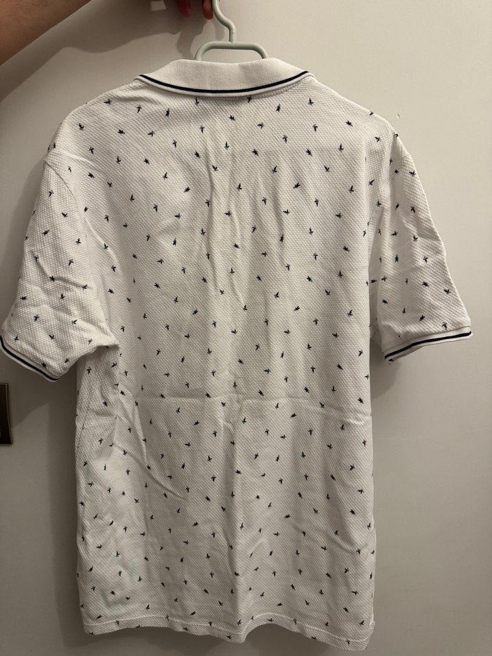 Pamuklu Beyaz Erkek Polo Tişört - Görsel 2