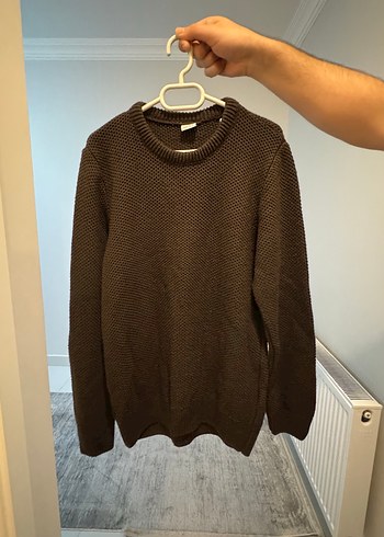 Kahverengi erkek Triko Kazak - Görsel 6