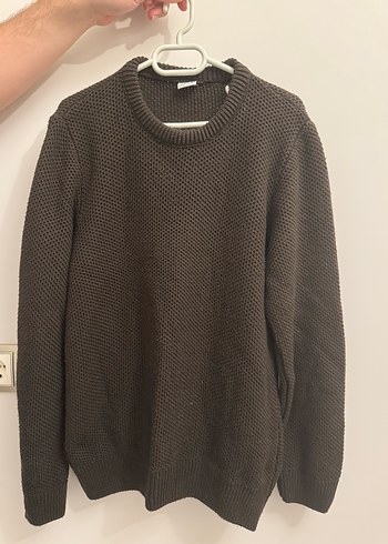 Kahverengi erkek Triko Kazak - Görsel 2