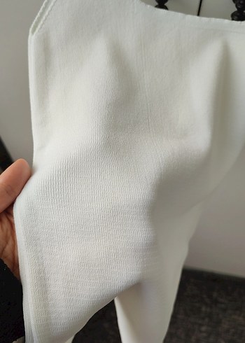 Beyaz Kadın Basic Askılı bluz - Görsel 2