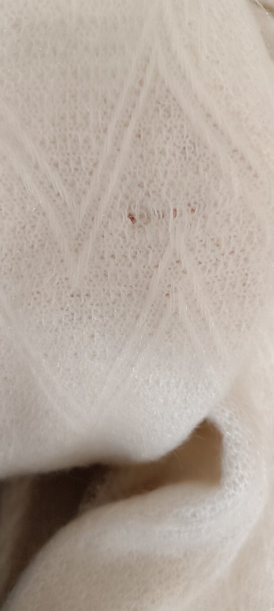 Düğmeli Kırık Beyaz Vintage Hırka - Görsel 5