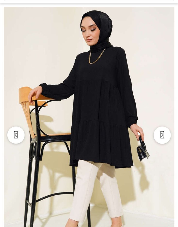 Siyah Salaş Uzun Kollu Tunik - Görsel 2
