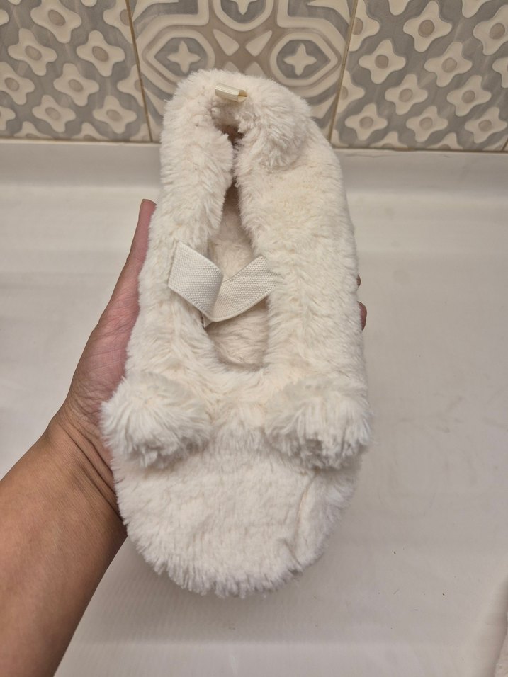 Kız Çocuk Beyaz Kürklü Sıcak Panduf - Görsel 2