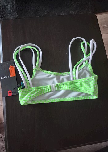 Yeşil Kareli Askılı Kız Bikini - Görsel 3