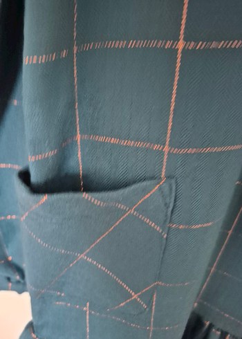 Uzun Kollu Ekose Desenli Kız Elbisesi - Görsel 4