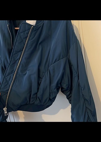 Fermuarlı Lacivert Kadın Ceket - Görsel 2
