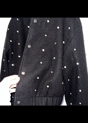 Zara Taşlı Siyah Kadın Ceket - Görsel 2