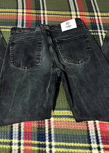 Erkek Siyah Batik Desenli Denim Pantolon - Görsel 2