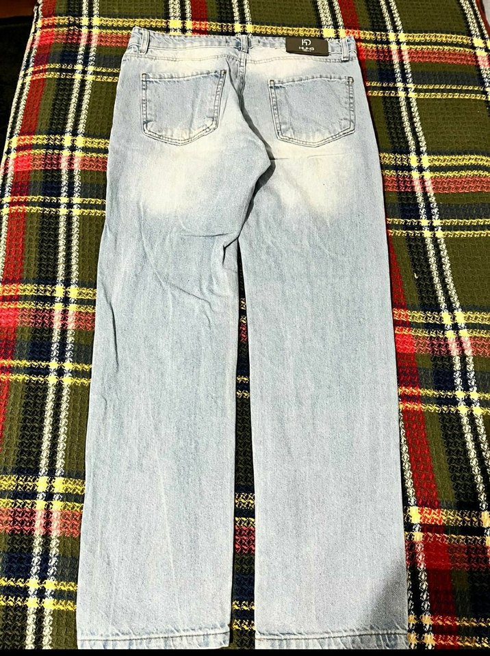 Gri Batik Desenli Erkek  Denim Pantolon - Görsel 2