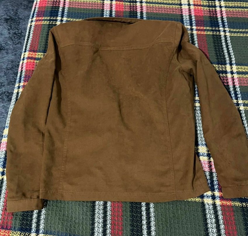 Erkek Kahverengi Süet Fermuarlı Ceket - Görsel 2