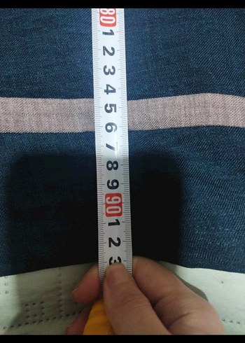 Lacivert Uzun Kollu Keten Tunik - Görsel 4