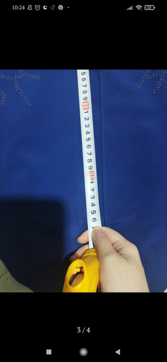 Parlak Mavi Uzun Kollu Kadın Elbise - Görsel 3