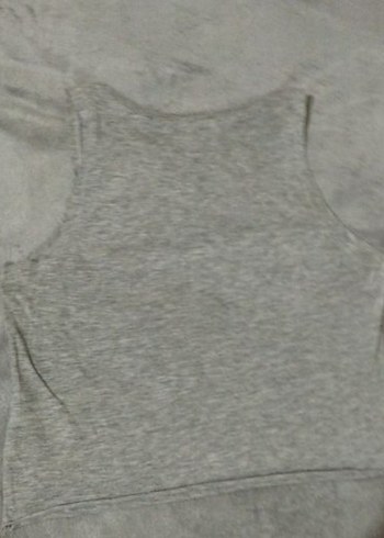 Gri Kadın Crop Top Radyate Love Baskılı - Görsel 3