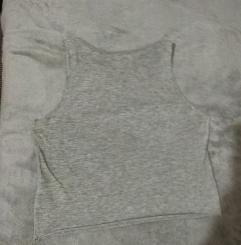 Gri Kadın Crop Top Radyate Love Baskılı - Görsel 3