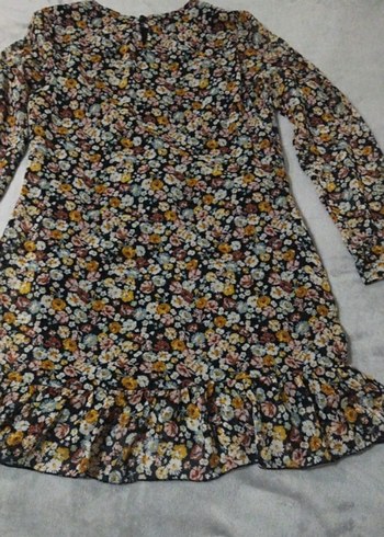 Çiçek Desenli Uzun Kollu Midi Bohem Elbise - Görsel 2