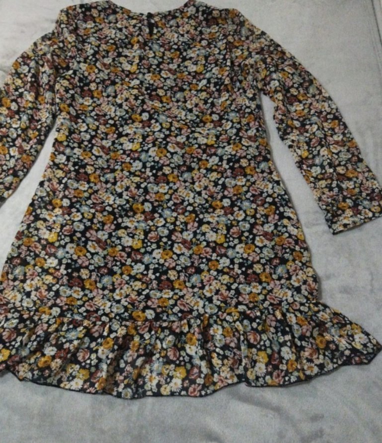 Çiçek Desenli Uzun Kollu Midi Bohem Elbise - Görsel 2