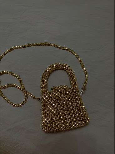 Gold mini çanta